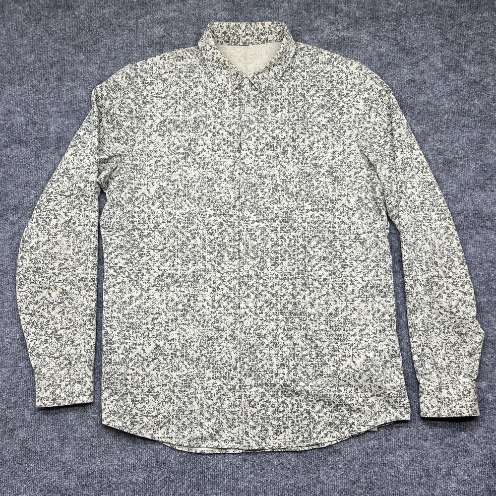 Lululemon All Town Button Down Shirt Mens XL Stretch Geometric